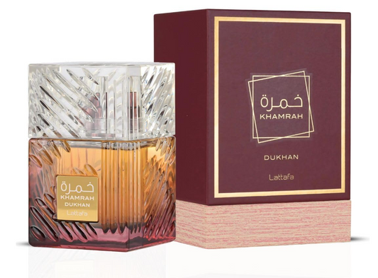 Lattafa Khamrah Dukhan Eau de Parfum Spray for Unisex, 3.4 Ounce