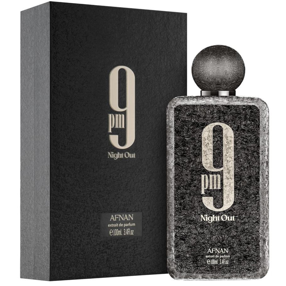 Afnan 9 PM Night Out Unisex Extrait de Parfum, 3.4 Fl. Oz