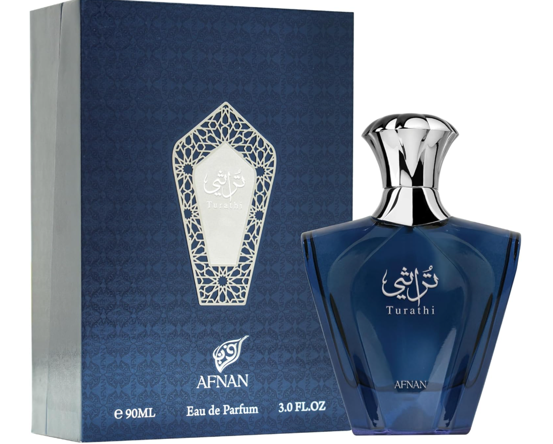 Afnan Turathi Blue Eau de Parfum Spray for Men, 3.0 Fl. Oz