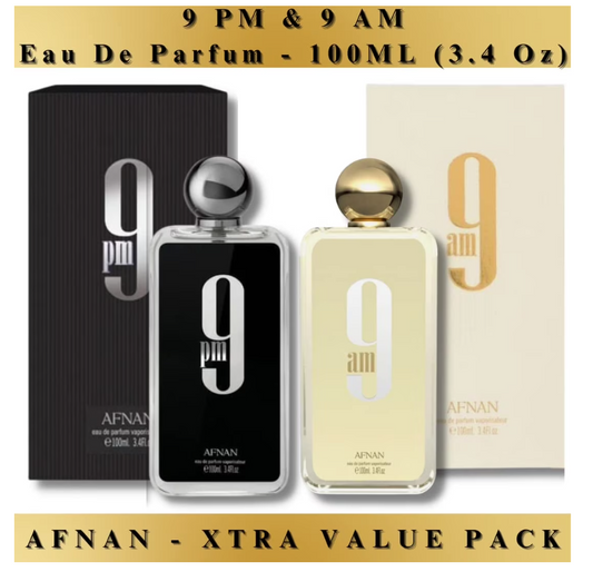 Afnan 9PM & 9AM Collection Eau de Parfum Perfume for Men, 100 mL Spray