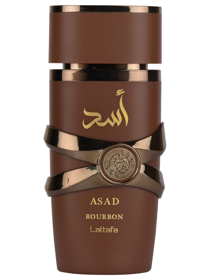 Lattafa Asad Bourbon Eau de Parfum Spray for Unisex, 3.4 Ounce