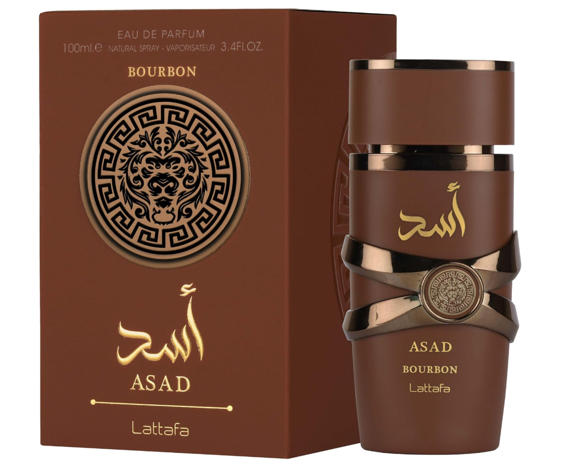 Lattafa Asad Bourbon Eau de Parfum Spray for Unisex, 3.4 Ounce