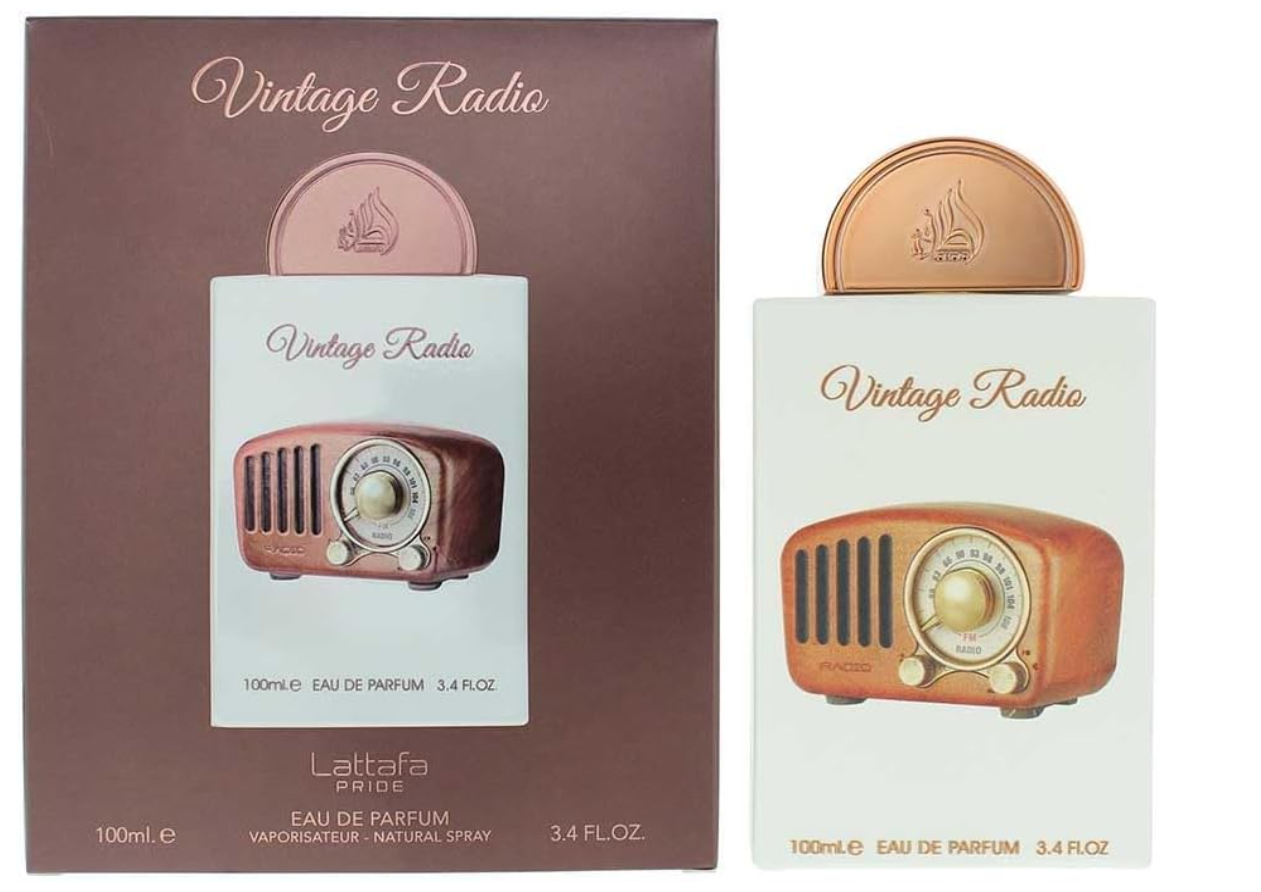 Lattafa Pride Vintage Radio Eau de Parfum Spray for Unisex, 3.4 Ounce